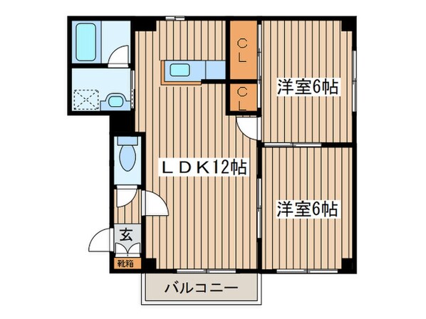 グリ－ンヒル１２ 弐番館の物件間取画像